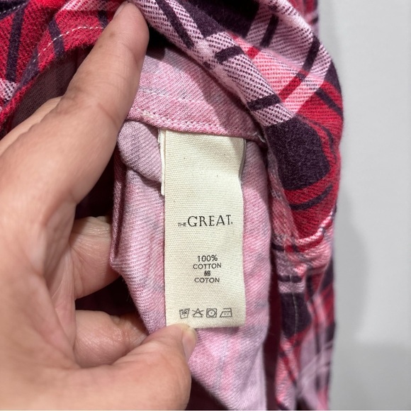 THE GREAT. Red Plaid Button Down Shirt - Picture 8 of 10